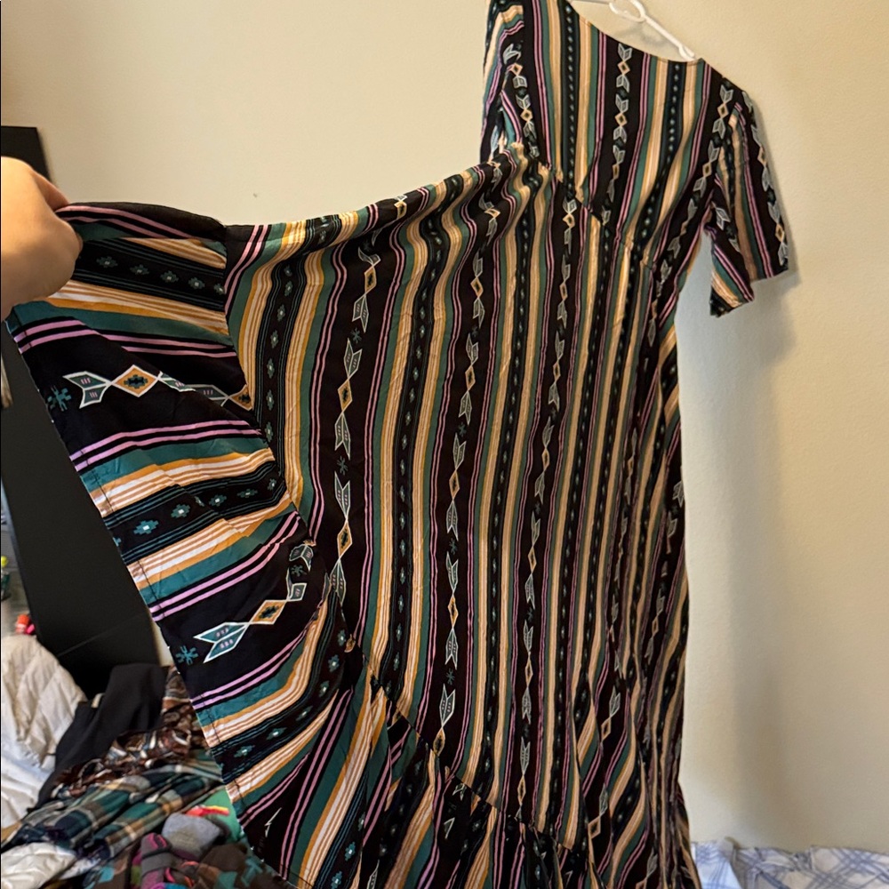 Wrangler Retro Elegant Striped High-Low Dress - Picture 3 of 5